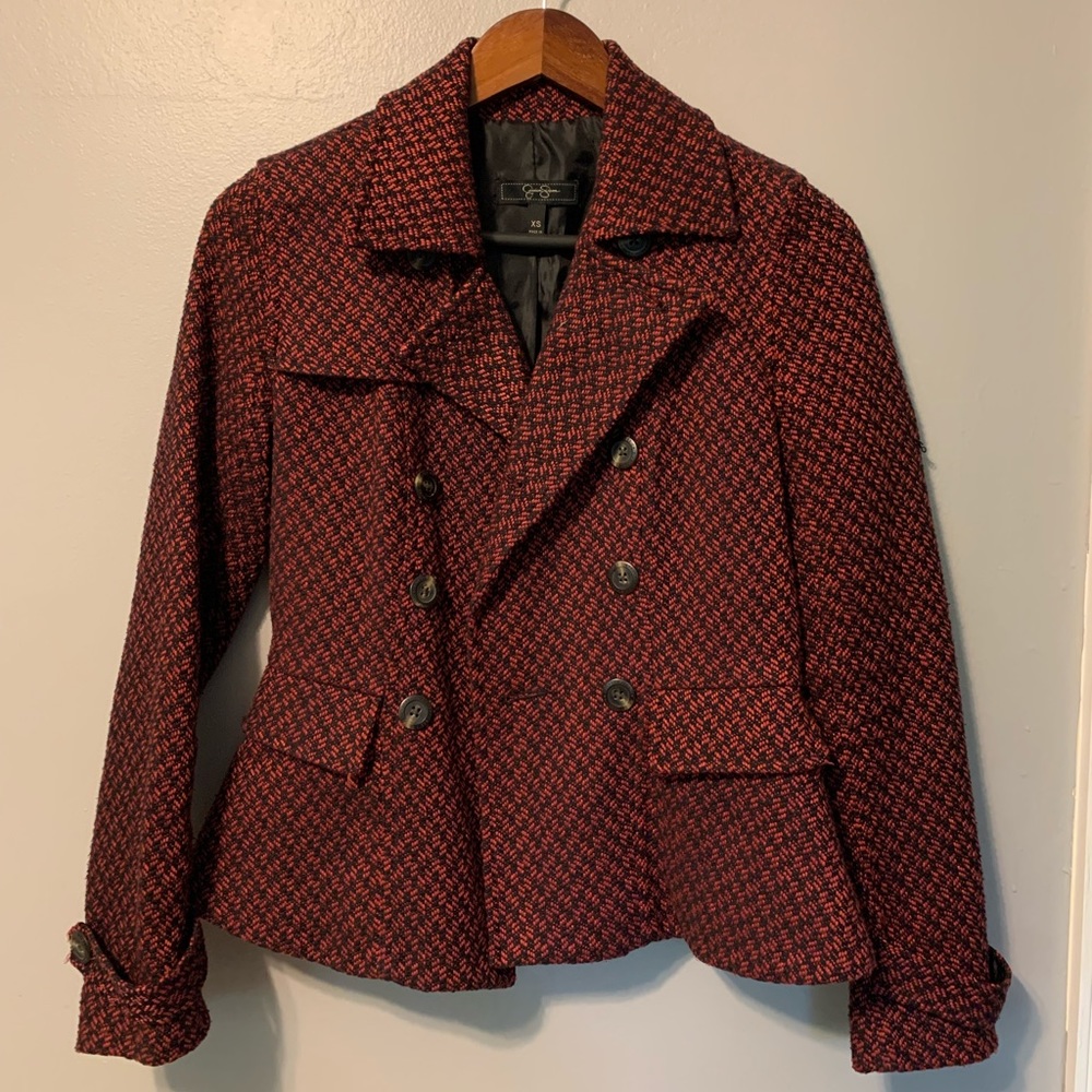 Jessica Simpson Tweed Peacoat